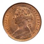 Great Britain. Halfpenny, 1875-H PCGS MS65 RB
