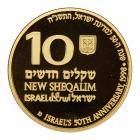 Israel. 10 New Sheqalim, 1998 Choice Brilliant Proof