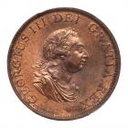 Great Britain. Halfpenny, 1799 PCGS MS65 RB