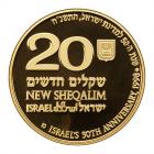 Israel. 20 New Sheqalim, 1998 Choice Brilliant Proof