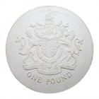 Great Britain. Official Royal Mint plaster for Britain's first modern One Pound coin, issued in 1983.