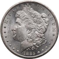1885-CC Morgan $1 NGC MS62