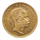 Hungary. 8 Forint 20 Francs, 1875-KB VF to EF