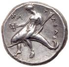 Calabria, Taras. Silver Nomos (7.79 g), ca. 315-302 BC Choice VF - 2