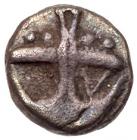 Thrace, Apollonia Pontika. Silver Hemiobol (0.39 g), 5th-4th centuries BC VF - 2