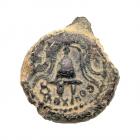 Judaea, Herodian Kingdom. Herod II Archelaus. AE Prutah (2.64 g), 4 BCE-6 CE Cho