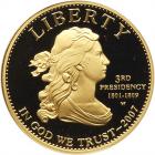 2007-W First Spouse Series - Jefferson's Liberty $10 gold coin