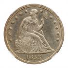 1853 Liberty Seated $1 NGC MS64