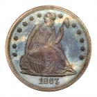 1867 Liberty Seated $1 PCGS Proof 65