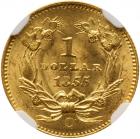 1855-O $1 Gold Indian NGC MS64 - 2