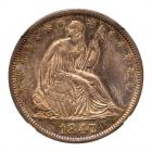 1847-O Liberty Seated 50C NGC MS66