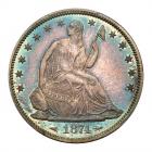 1874 Liberty Seated 50C. Arrows PCGS Proof 66