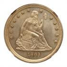 1863 Liberty Seated 25C NGC MS66