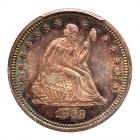 1868 Liberty Seated 25C PCGS MS66