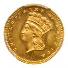 1876 $1 Gold Indian PCGS MS66