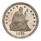 1875 Pattern Quarter Dollar. Aluminum, reeded edge. Judd-1417. Pollock-1560. Rarity 7