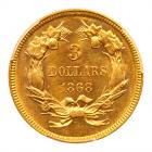 1868 $3 Gold PCGS MS64 - 2