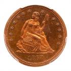 1867 Pattern Quarter Dollar. Copper, reeded edge. Judd-590. Pollock-654. High Rarity 7