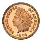 1864 Indian Head 1C. Bronze, with L PCGS Proof 64