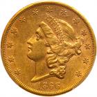 1866-S $20 Liberty. No Motto PCGS AU58