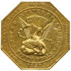 1852 U.S. Assay Office $50 Gold, 887 THOUS NGC MS60