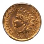 1877 Indian Head 1C PCGS MS64 RD