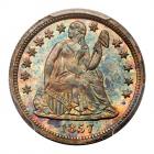 1857 Liberty Seated 10C PCGS Proof 67