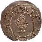 1652 Massachusetts Pine Tree Shilling Noe-1 R2 NGC graded MS65