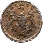 1787 Massachusetts Half Cent Ryder 4-C R1 PCGS graded MS65 Brown - 2