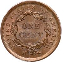 1842 N-6 R1 Large Date PCGS graded MS66 Brown, CAC Approved - 2