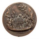 Two (1880-90's) Columbia Exposition Medal - G.Washington/Lord's Prayer Medal. Baker-651, Eglit-255, Gilt/Copper, AU and 1893 Col