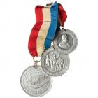 Three Commemorative Medals with Ribbons. Extra-Fine & About Uncirculated. - 2