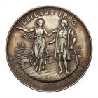 1893 Columbian Exposition - Columbus Guided by Light, Eglit-337, white metal, AU toned.