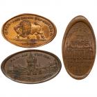 Three 1901 Pan-American Exposition elongated Indian Head Cents.