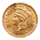 1874 $1 Gold Indian