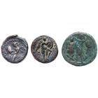 Judaea Capta and related. 3-Piece Lot of Bronze Issues - 2