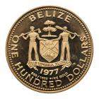 Belize. 100 Dollars, 1977 Choice Brilliant Proof