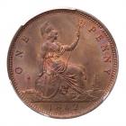 Great Britain. Penny, 1862 PCGS MS64 RB - 2