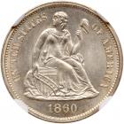 WITHDRAWN - 1860 Liberty Seated 10C NGC MS67