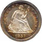 1857 Liberty Seated 25C NGC MS67