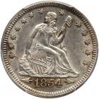 1854-O Liberty Seated 25C. Arrows, Huge O PCGS AU55