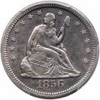 1856-S/S Seated Liberty Quarter. Large S over Small S