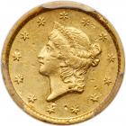 1849 $1 Gold Liberty. Open Wreath PCGS About Unc