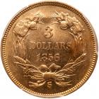 1856-S $3 Gold PCGS About Unc - 2