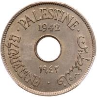 Palestine, 10 Mils, 1942 (copper-nickel) PCGS MS65