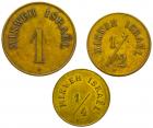 Palestine, Complete Set of Mikveh Israel Tokens, c. 1885 - 2