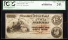 Jefferson City, Missouri, Missouri Defence Bond, 186-, $4.50