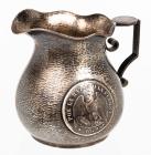 Hawaiiana. Sterling silver creamer with applied 1883 Hawaiian silver dollar