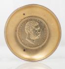 Hawaiiana. 1883 Hawaii Silver Dollar embedded in a sterling silver ash-tray/nut bowl