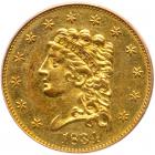 1834 $2.50 Classic Head PCGS AU58